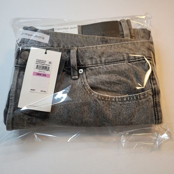 Calvin Klein Mens Slim-Straight Fit Stretch Jeans - Picture 7 of 7